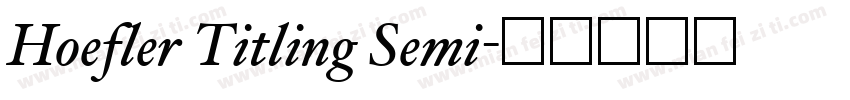 Hoefler Titling Semi字体转换